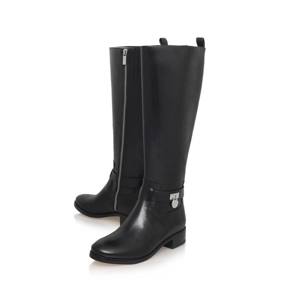 ✨ NEW Michael Kors Ryan Hamilton Logo Riding Boots - Picture 4 of 8